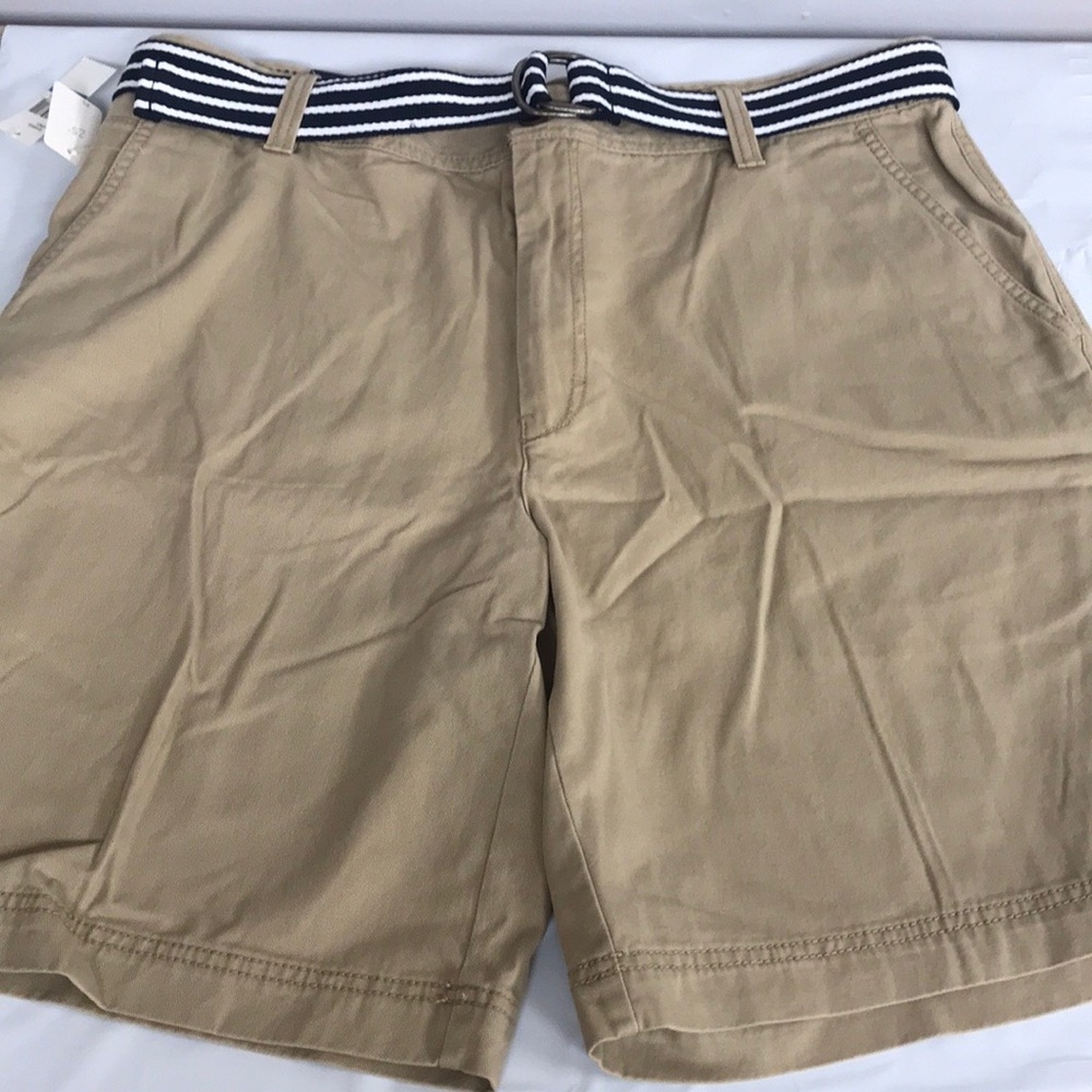 Izod Flat Front Shorts with belt